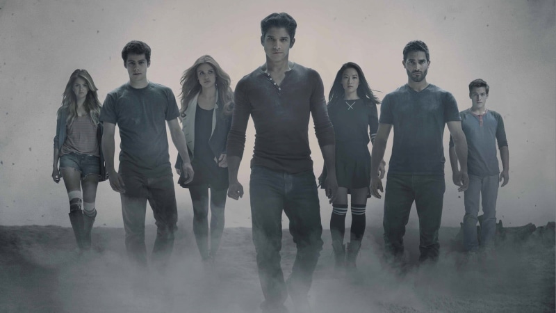 Arden Cho, front view, Stiles Stilinski, supernatural, digital composite, aggression, standing, architecture, Derek Hale, Shelley Hennig, series, tv, Allison Argent