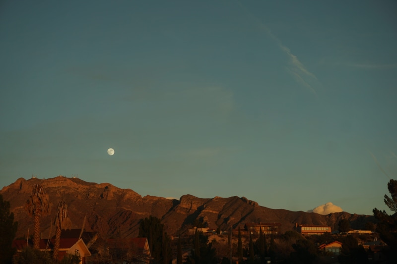 brown, nature, mountain, scenics - nature, el paso, architecture, space, no people, beauty in nature, tranquility, blue, travel destinations, city, purple