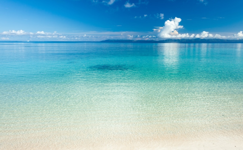 Cyan, horizon, Crystal, beauty in nature, Blue, tranquil scene, Japan, tranquility, cloud - sky, mark2, nature, Calm, unique, sunlight, horizon over water