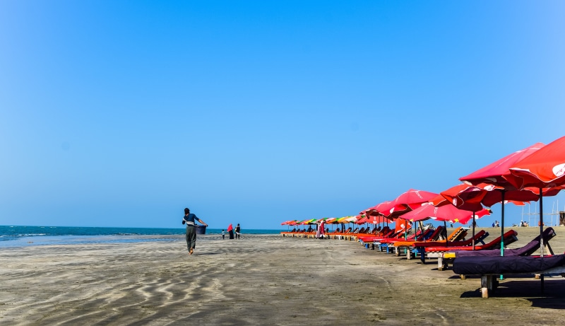 calm, travel, beauty in nature, group of people, chittagong, blue, sky, mood, landscape, nature, women, leisure activity, ocean, sand, bangladesh, land
