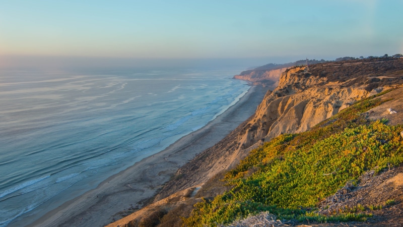 san diego, day, 4K, rock, water, outdoors, mountain, united states, to infinity, non-urban scene, sea, la jolla, sky, cliffs, land, sunset, no people