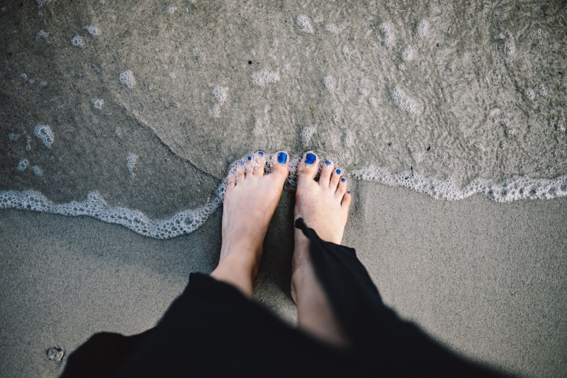 adult, nature, feet, beach, 4K, lifestyles, standing, coast, nail, LEGS, shore, summer, sand, females, woman, personal perspective, land, SEASIDE, outdoors