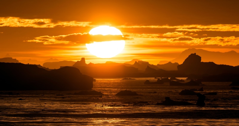 time, formation, body of water, travel, outdoors, Iceberg, nature, dusk, Christopher Michel, rock formation, 2K, silhouette, sea, sunlight, beach, body