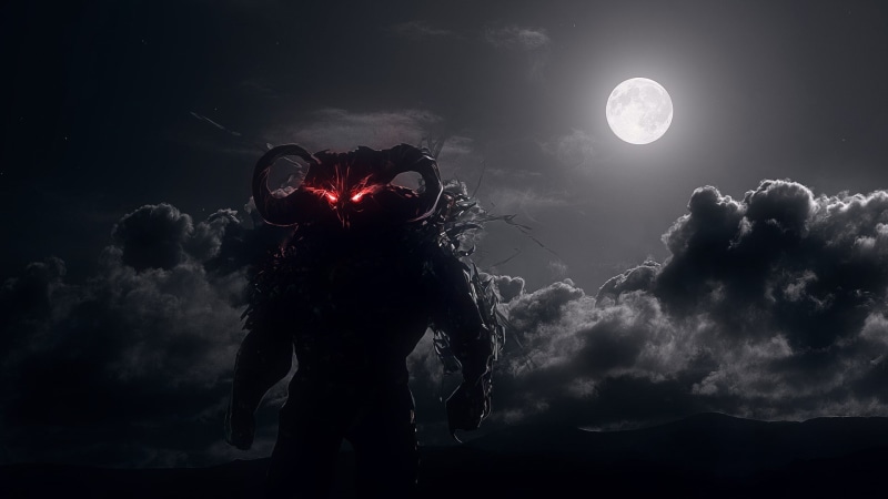 Prince of Persia: Warrior Within, red, red eyes, video games, Dahaka, Moon, moonlight, dark, clouds, 1080P