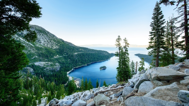4K, lake tahoe, emerald bay, panorama, view, usa, fannette island, emerald bay state park, state park, california, united states