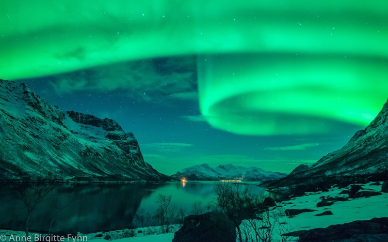 northern, stars, light, lake, nature, hd, borealis, mountains, snow, aurora, night, lights, 1080P, green