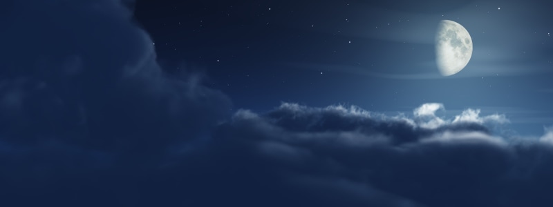 monitor, clouds, moon, dual, multi, screen, stars, 2K, night