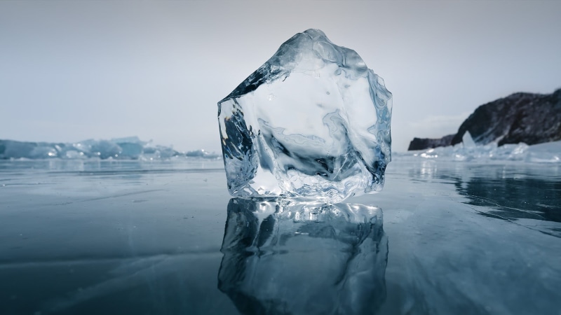 1080P, frozen lake, Russia, nature, landscape, crystal, Lake Baikal, sky, ice