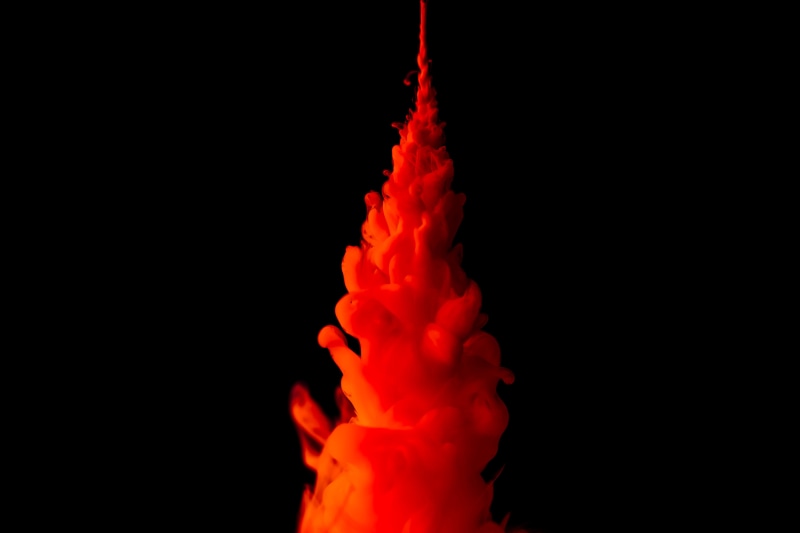 black background, paint, flow, flowing, smoke - physical structure, liquid, water, dissolving, top, black, motion, no people, ink, studio shot, close-up