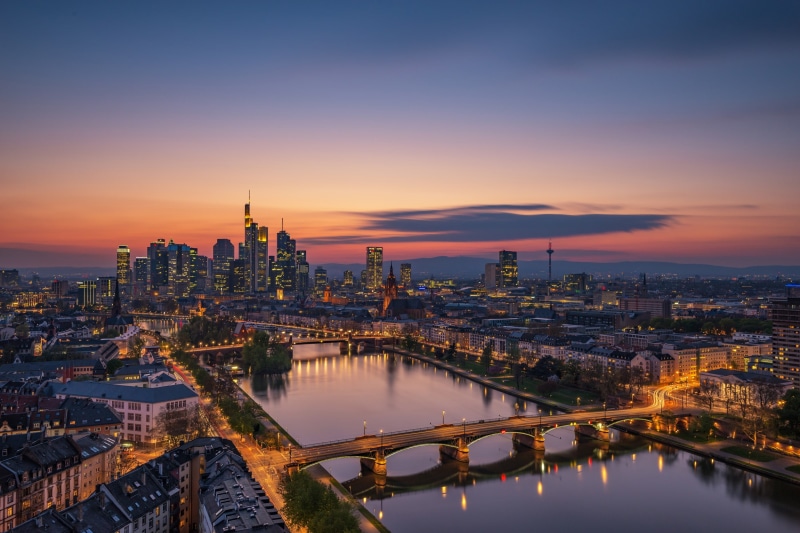 Germany, 1080P, night, Frankfurt am main