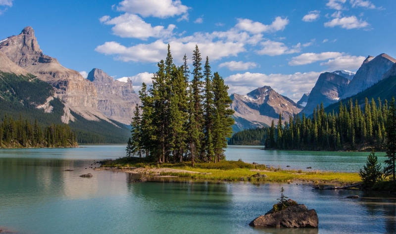 nature, cloud - sky, 1080P, mountain peak, day, outdoors, reflection, mountains, Maligne Lake, scenics - nature, Jasper national Park, non-urban scene