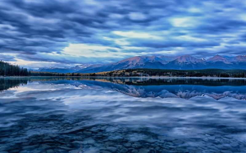 Park, Mountains, Jasper, Canada, 1080P, Alberta, Lake, National, Sky, Pyramid, Blue