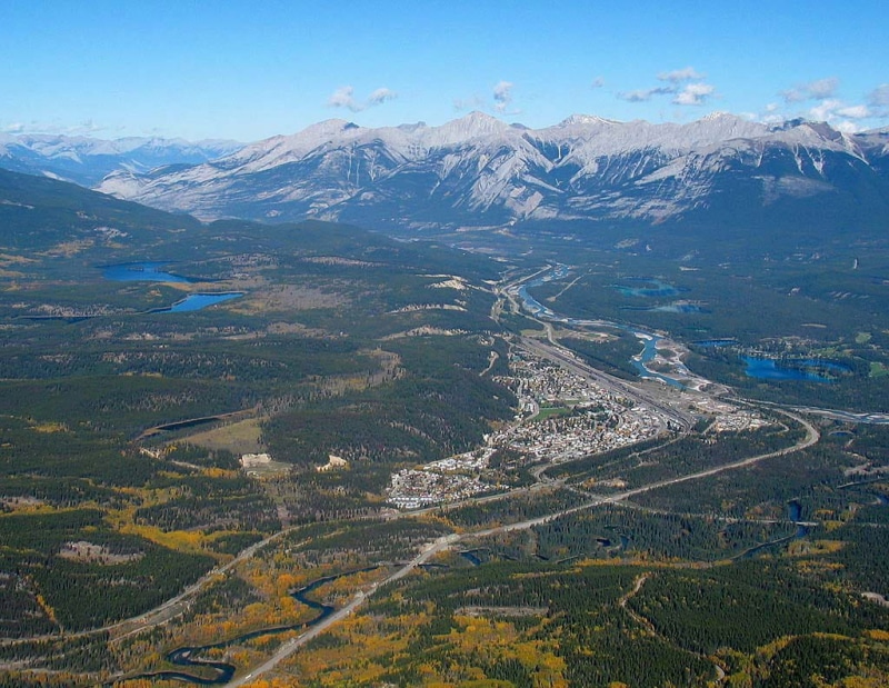 mountain, day, mountain Range, view, jasper, tranquil scene, public domain, nature, aerial, Canada, snow, land, Jasper National Park, travel, beauty in nature