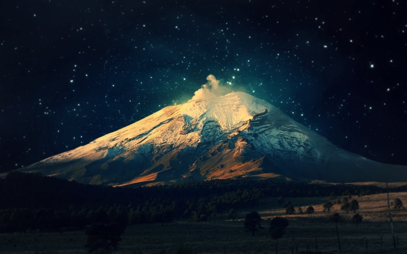 star - Space, travel, ice, winter, scenics, tree, trees, 2K, snowcapped mountain, mountain, volcano, no people, scenics - nature, forest, mountains