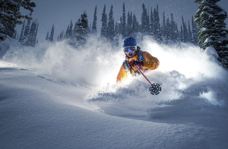 one person, mountain range, extreme sports, skiing, 1080P, winter sport, warm clothing, leisure activity, mountain, cold temperature, skill, nature, vacations