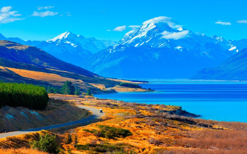 new, hd, zealand, 2K, desktop, lake, pukaki