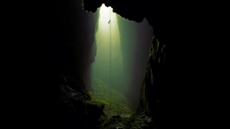 New Zealand, 1080P, nature, cave, ropes, climbing, landscape, cliff