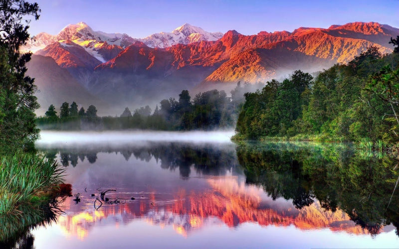 wallpapers, zealand, fox, national, westland, tai, mountain, desktop, hd, south, cook, new, park, poutini, 4K, township, island, matheson, glacier, lake