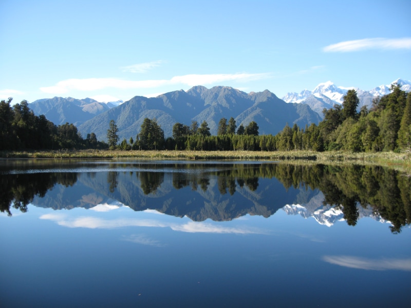 lake, scenics, forest, summer, sky, beauty In Nature, calm, mirror  reflection, tree, reflection, green, blue, nature, daytime, 2K, water, mountain Range