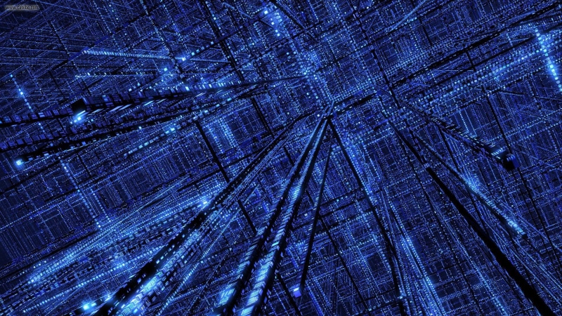 technology, Digital Blasphemy, 1080P, digital art, blue, grid
