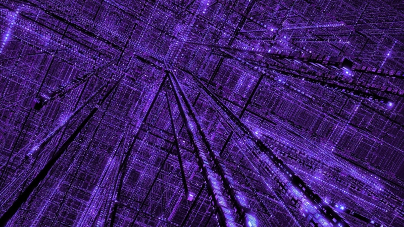 plant, complexity, grid purple abstract glowing 3d digital blasphemy, abstract, textured, fragility, 1080P, nature, directly below, illuminated, growth