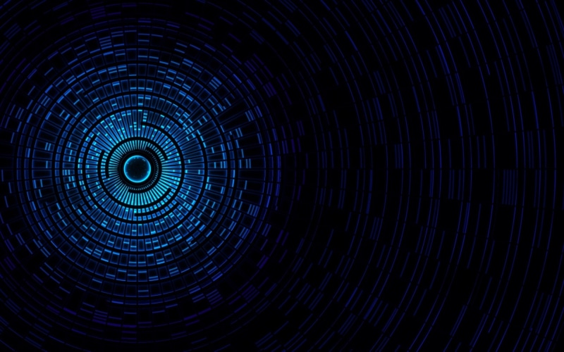 infinity, motion, illuminated, black background, distorted image, abstract, 2K, circle, Digital Blasphemy, shape, futuristic, geometric shape, directly below