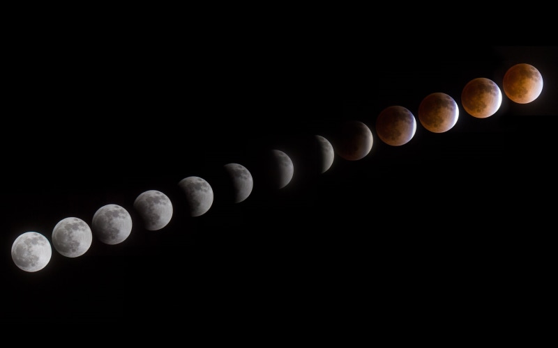 space, black, blood, moon, 2K, eclipse, hd