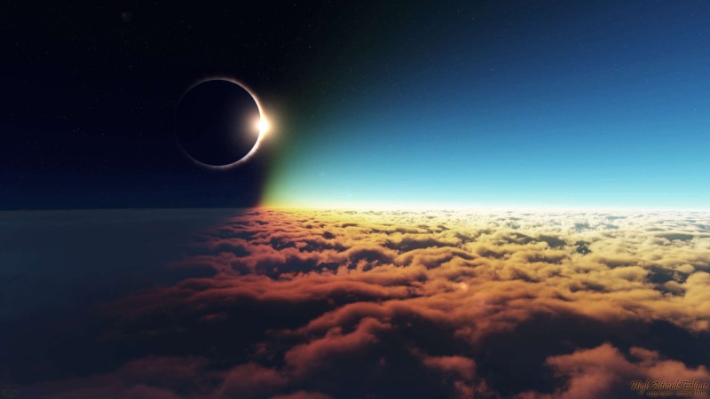 hd, shade, sun, clouds, solar, eclipse, solar eclipse, total, moon, space, 1080P, darkness