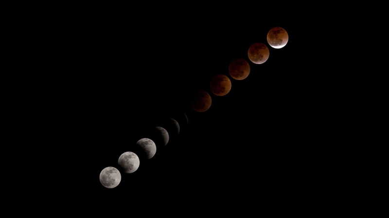 space, moon, black, blood, eclipse, 1080P, hd