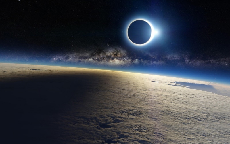 night, eclipse, scenics - nature, tranquil scene, high, environment, astronomy, tranquility, quality, star - space, planet - space, solar, horizon, nature