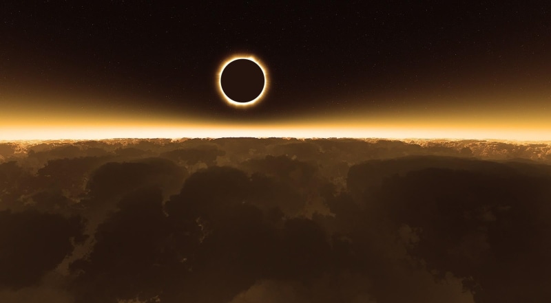 clouds, exploration, sun, night, scenics - nature, silhouette, scenics, eclipse, dark, planet - Space, dusk, sky, sunrise - Dawn, earth, sunlight, space