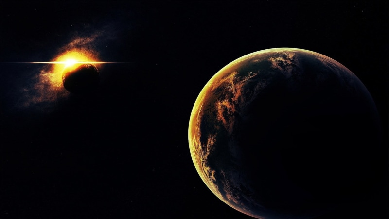 1080P, space art, digital art, space, planet, solar eclipse
