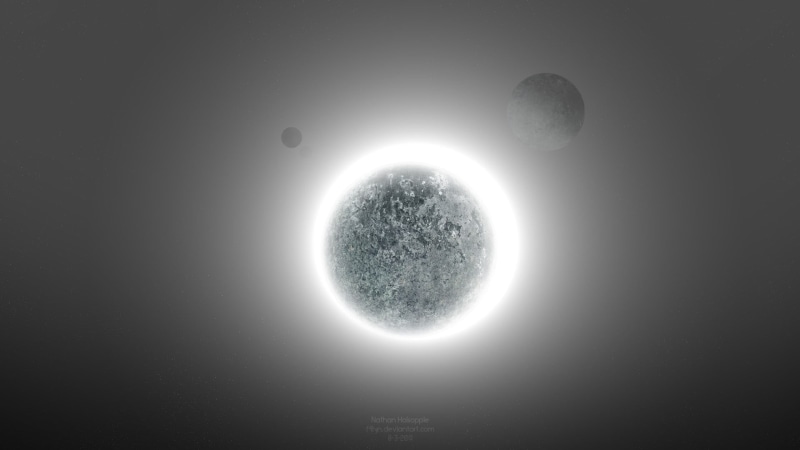 eclipse, 1080P, planet - space, night, planet earth, Starkiteckt, digital art, sphere, satellite view, no people, glowing, solar eclipse, science, circle