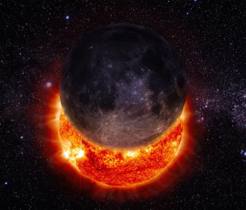 stars, universe, Sun, Moon, 720P, space, solar eclipse