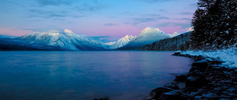 sunset, photography, 2K, beauty in nature, mountain, non-urban scene, mountain range, snow, lake, environment, winter, cloud - sky, snowcapped mountain
