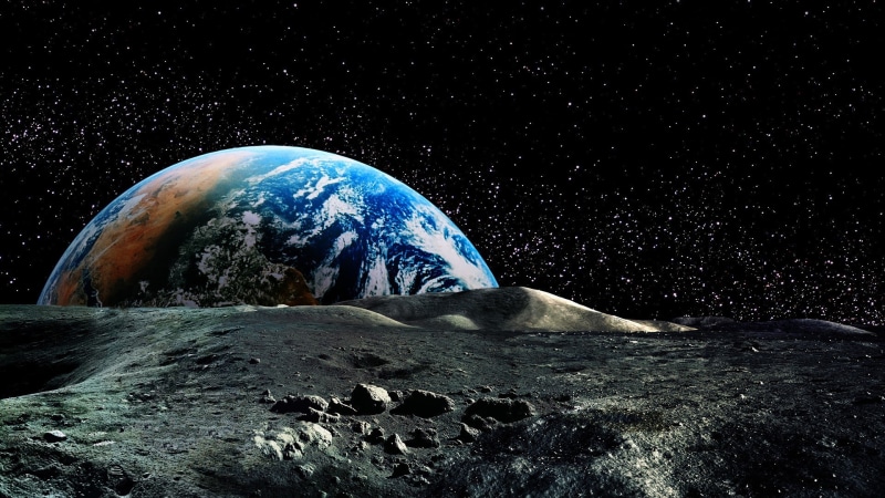 hd, earth, moon, stars, 1080P, space
