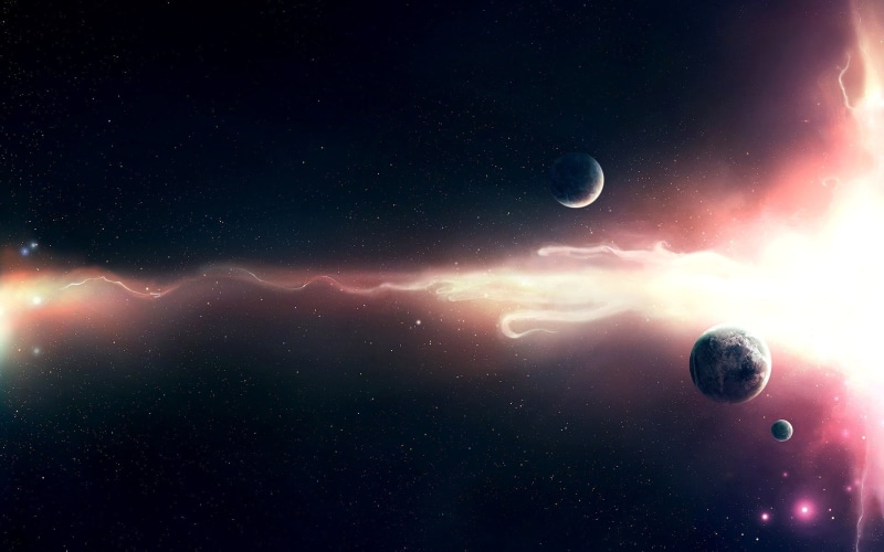digital art, sky, planet - space, night, planets, galaxy, outdoors, digital, full moon, backgrounds, scenics - nature, nebula, lights, solar