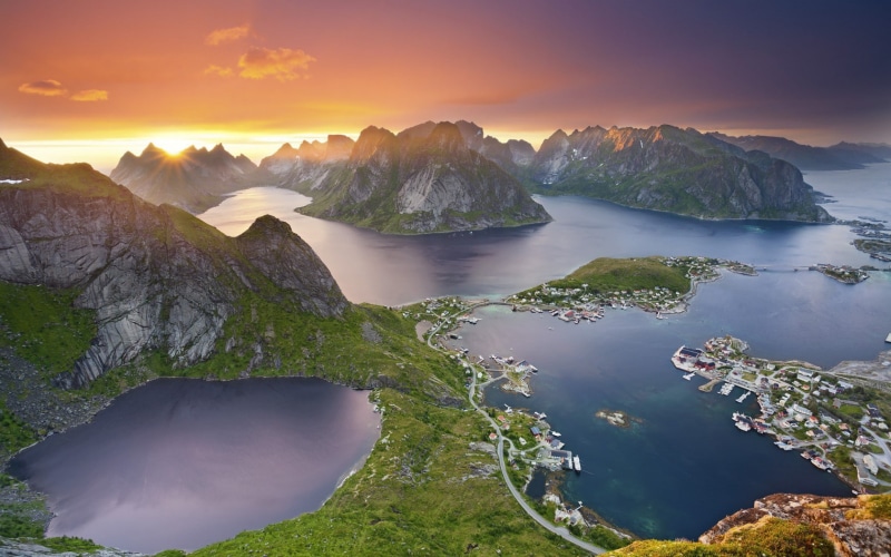 island, water, body, Lofoten, Norway, 720P, islands