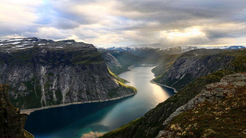 nature, power in nature, 1080P, outdoors, water, no people, scenics - nature, non-urban scene, land, fog, environment, trolltunga, steep, landscape, rock
