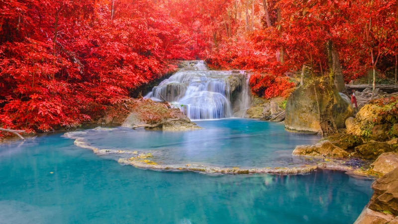 day, turquoise colored, motion, water, outdoors, scenics - nature, flowing water, falling water, plant, land, no people, nature, non-urban scene, tranquil scene