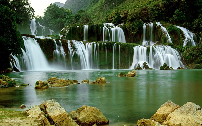 Earth, Vietnam, 2K, Waterfalls, China, Waterfall, Ban Gioc–Detian Falls