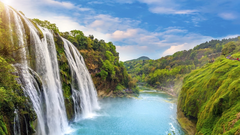 idyllic, motion, no people, anshun, nature, tree, guizhou, environment, water, flowing water, non-urban scene, long exposure, power in nature, land, escarpment