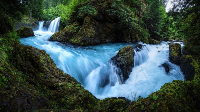 water, stream, river, waterfall, 4K, body of water, bend, chute