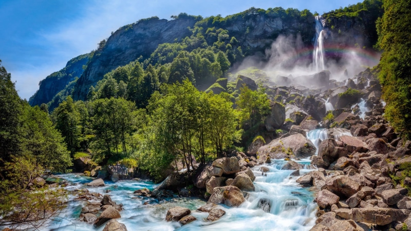 beauty in nature, land, 2K, solid, rapids, outdoors, no people, Switzerland, rock - object, blurred motion, waterfalls, long exposure, flowing water
