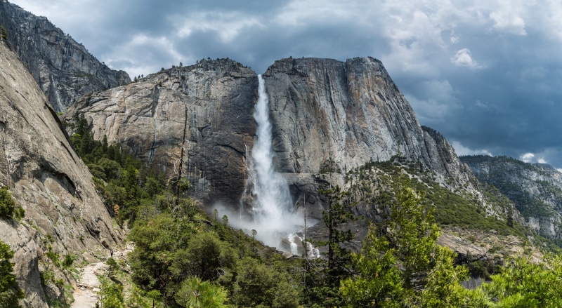 waterfall, OSX, 8k, 4k, yosemite, 5k, 8K, forest, apple