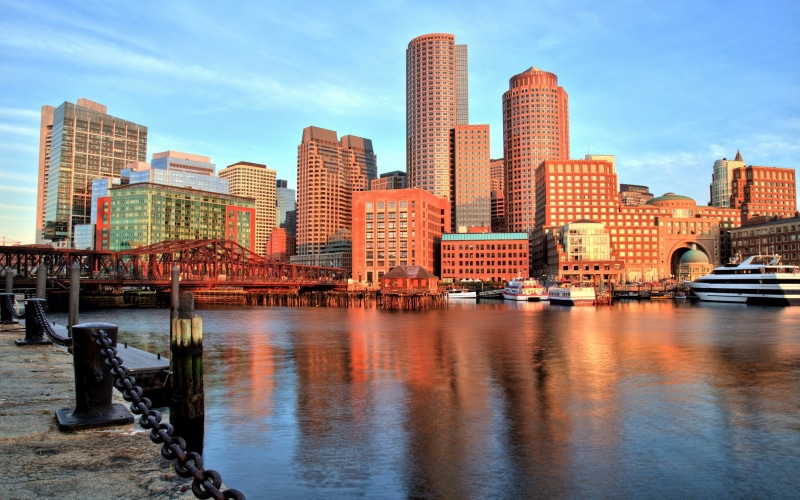 Massachusetts, 2K, bridge, Boston Harbor, bay, Boston, harbor, port, waterfront, building