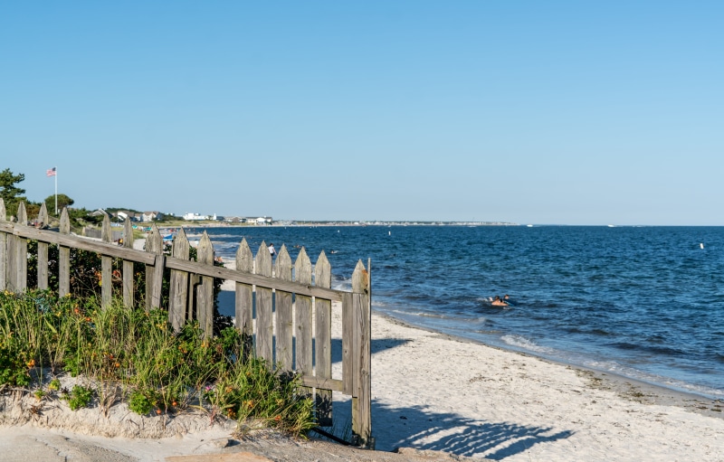 travel, water, blue, Yarmouth, fence, shore, 5K, sky, horizon over water, clear sky, atlantic, scenic, massachusetts, sea, tranquility, land, beauty in nature