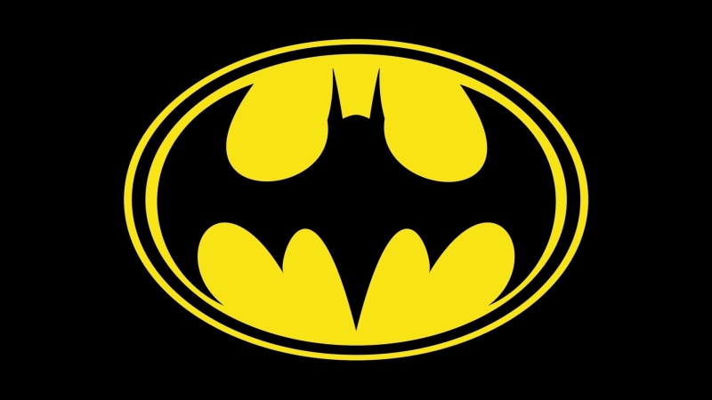 black color, circle, no people, logo, studio shot, night, dc, yellow, abstract, black, animal themes, Batman, black background, geometric shape, symbol