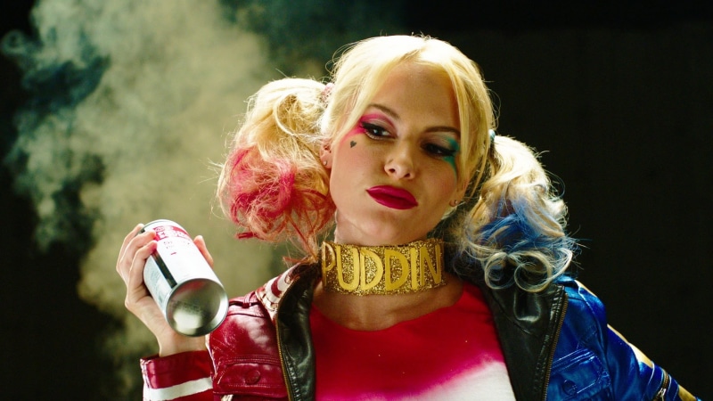 one person, adult, portrait, lifestyles, holding, make-up, young adult, hair, Harley Quinn, front view, mid adult, fashion, looking at camera, hairstyle
