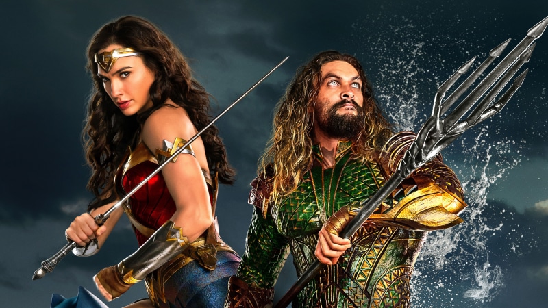 Justice League, Gal Gadot, Jason Momoa, two people, portrait, young women, adult, musician, artist, performance, performing arts event, beautiful people